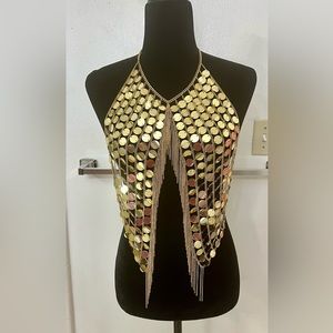 🌟Super hot 🔥 gold chain bra necklace🌟